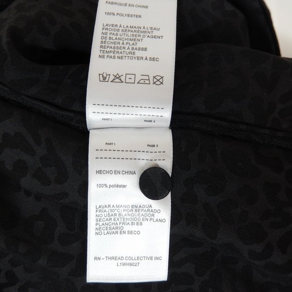Laundry By Shelli Segal Long Sleeve Black on Black Print Blouse Size Small - Picture 8 of 8